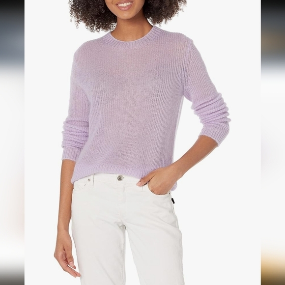 Vince Sweaters - Vince Lavender Ribbed Featherweight Crew